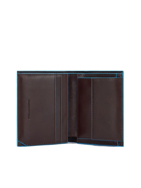 BLUE SQUARE Portofel vertical din piele MAHOGANY - Portofele bărbați