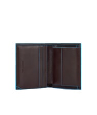 PIQUADRO BLUE SQUARE Portofel vertical din piele MAHOGANY - Portofele bărbați - 2