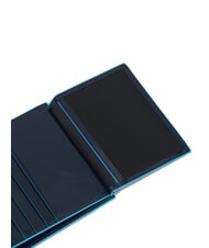 PIQUADRO BLUE SQUARE Portofel vertical din piele albastru - Portofele bărbați - 3
