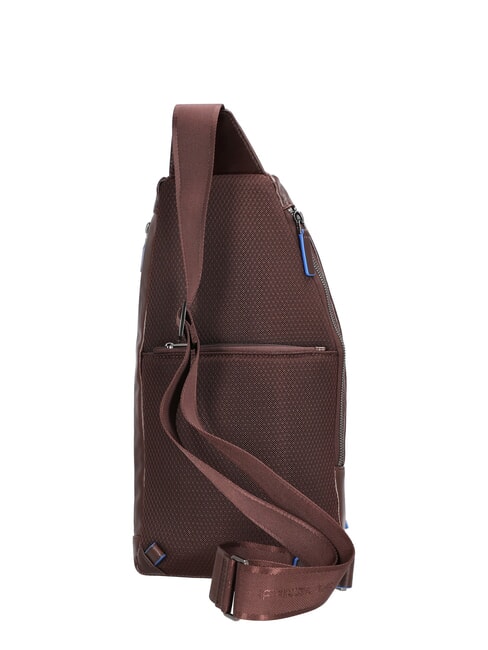 BLUE SQUARE Rucsac de umăr din piele cu suport mini pentru tabletă MAHOGANY - Genți de umăr bărbați