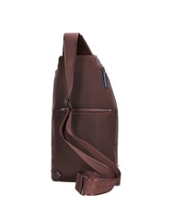 PIQUADRO BLUE SQUARE Rucsac de umăr din piele cu suport mini pentru tabletă MAHOGANY - Genți de umăr bărbați - 4