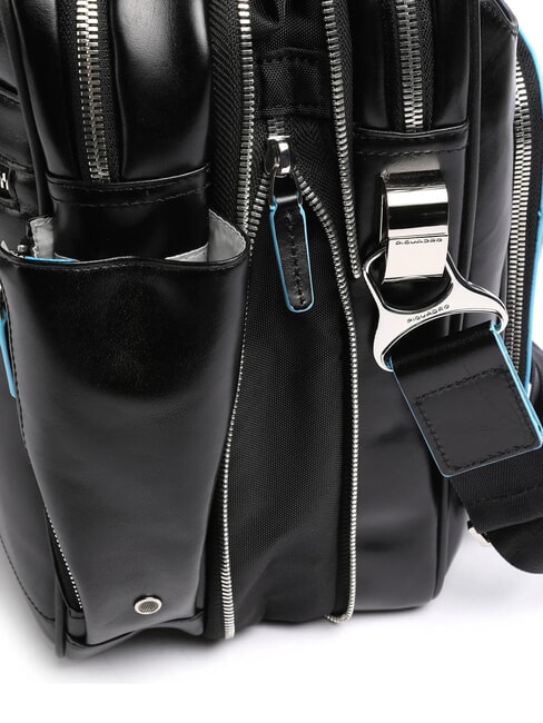 BLUE SQUARE Servietă pentru laptop de 15 ", din piele negru - Serviete birou