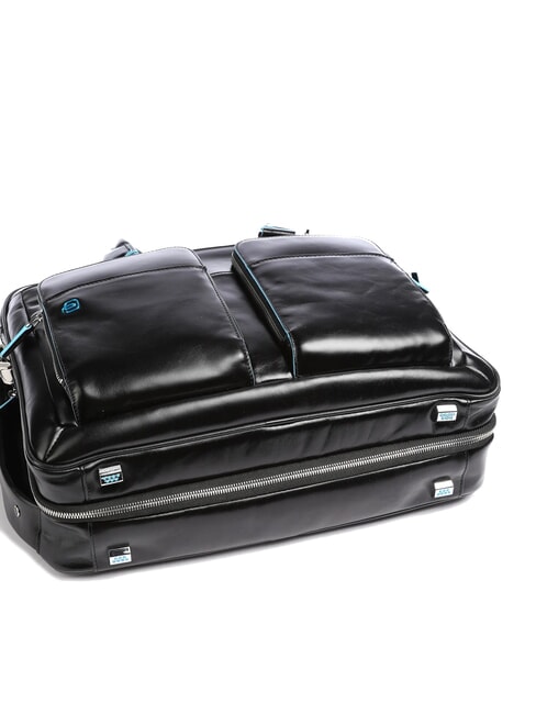 BLUE SQUARE Servietă pentru laptop de 15 ", din piele negru - Serviete birou