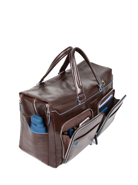 BLUE SQUARE Geantă de voiaj din piele, suport pentru laptop de 15" MAHOGANY - Genți de voiaj
