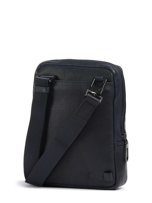 CRONUS Geantă din piele, suport pentru tabletă albastru - Genți de umăr bărbați