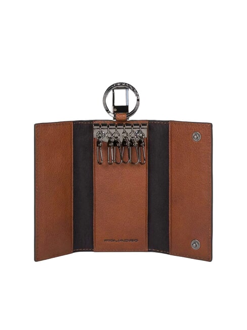 BLACK SQUARE Husă de chei din piele cu 6 c&acirc;rlige PIELE - Portchei