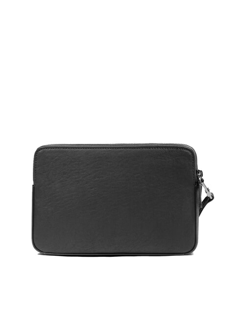 BLACK SQUARE Geantă clutch bărbătească din piele cu mâner negru - Husă pentru tabletă și organizator