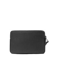 PIQUADRO BLACK SQUARE Geantă clutch bărbătească din piele cu mâner negru - Husă pentru tabletă și organizator - 3