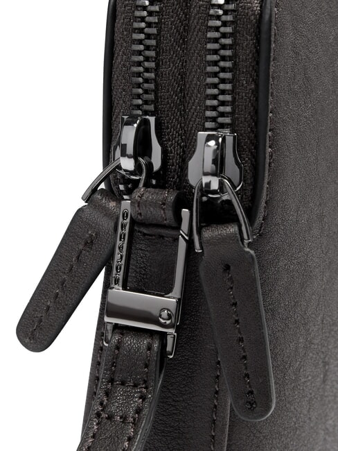 BLACK SQUARE Geantă clutch bărbătească din piele cu mâner negru - Husă pentru tabletă și organizator