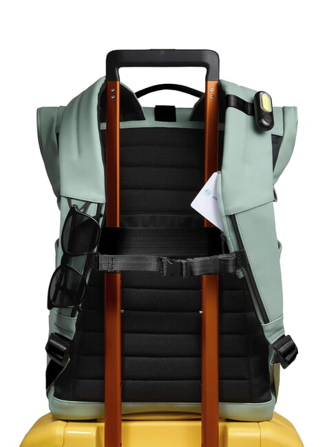 CORNER SPECIALE GOMMATO Rucsac rulant pentru laptop de 15,6". VERDE - Rucsacuri pentru laptop