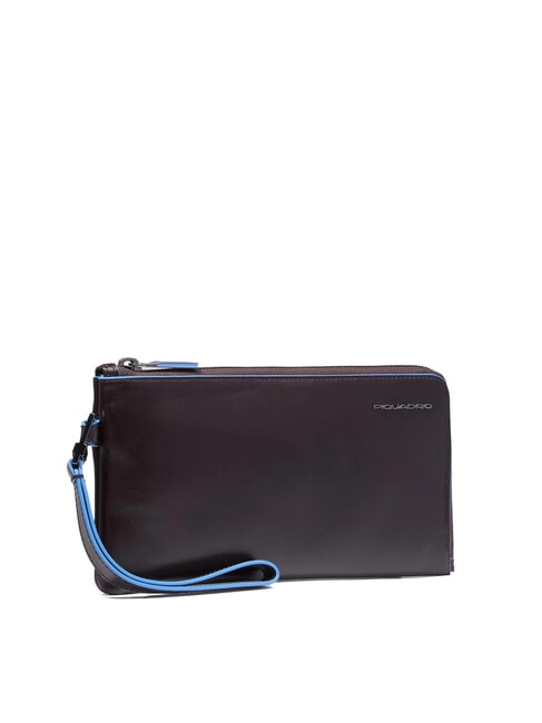 BLUE SQUARE Geantă tip clutch din piele pentru bărbați MAHOGANY - Portofele bărbați