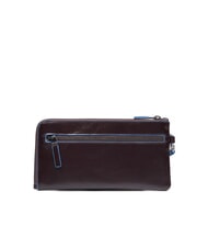 PIQUADRO BLUE SQUARE Geantă tip clutch din piele pentru bărbați MAHOGANY - Portofele bărbați - 3