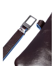 PIQUADRO BLUE SQUARE Geantă tip clutch din piele pentru bărbați MAHOGANY - Portofele bărbați - 5