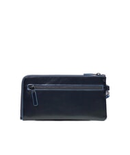 PIQUADRO BLUE SQUARE Geantă tip clutch din piele pentru bărbați albastru - Portofele bărbați - 3