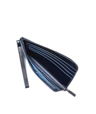 PIQUADRO BLUE SQUARE Geantă tip clutch din piele pentru bărbați albastru - Portofele bărbați - 4