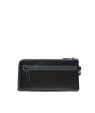 PIQUADRO BLUE SQUARE Geantă tip clutch din piele pentru bărbați negru - Portofele bărbați - 3