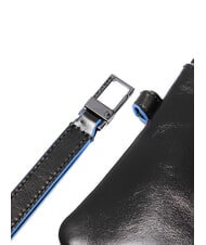 PIQUADRO BLUE SQUARE Geantă tip clutch din piele pentru bărbați negru - Portofele bărbați - 5