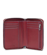 PIQUADRO BLUE SQUARE Portofel cu fermoar RED - Portofele femei - 2