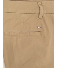 TOMMY HILFIGER TH Pantaloni elastici din bumbac bej - Pantaloni pentru femei - 4