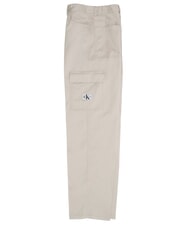 CALVIN KLEIN CK JEANS Pantaloni cargo din bumbac elastic coajă de ou - Pantaloni pentru femei - 3