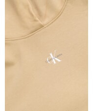 CALVIN KLEIN CK JEANS Hanorac din bumbac cu glugă și buzunar travertine - Hanorace pentru femei - 3