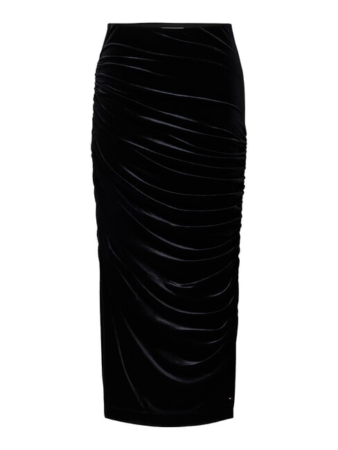 TH Fustă creion cu volane negru - Fuste pentru femei