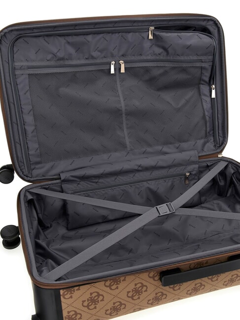 BERTA 28 Cărucior extensibil mare logo latte / maro - Trolere rigide