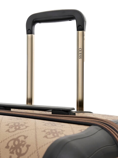 BERTA 28 Cărucior extensibil mare logo latte / maro - Trolere rigide