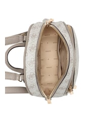 GUESS MANHATTAN 2 Rucsac mic 4G cu logo bujor logo taupe închis - Genți femei - 4