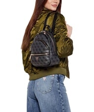 GUESS MANHATTAN 2 Rucsac mic 4G cu logo bujor logo taupe închis - Genți femei - 5