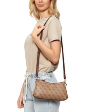 GUESS NOELLE 2 Geantă de umăr, geantă crossbody logo latte / maro - Genți femei - 5