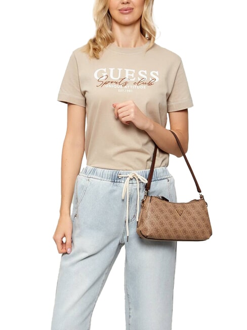 NOELLE 2 Geantă de umăr, geantă crossbody logo latte / maro - Genți femei