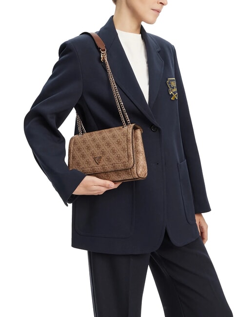 NOELLE 2 Geantă convertibilă cu clapă logo latte / maro - Genți femei