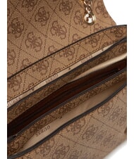 GUESS NOELLE 2 Geantă convertibilă cu clapă logo latte / maro - Genți femei - 6