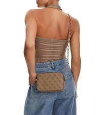 GUESS NOELLE 2 Geantă de umăr pentru cameră foto logo latte / maro - Genți femei - 5