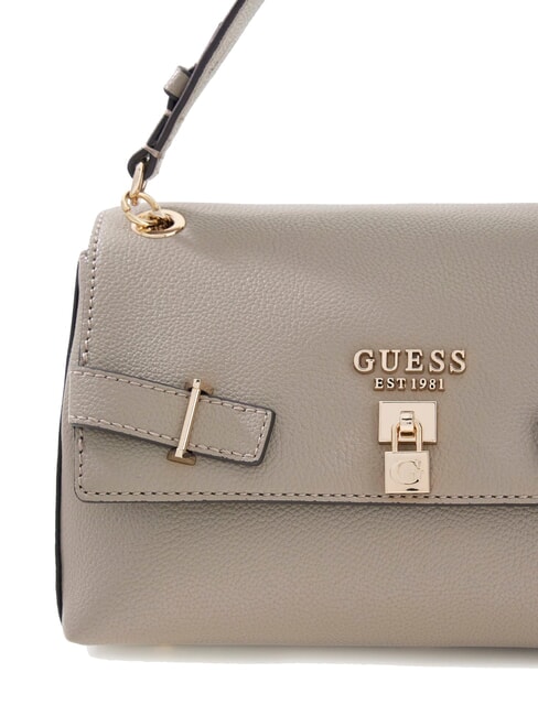 YESBA Geantă de umăr cu clapă, geantă crossbody taup închis - Genți femei