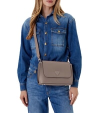 GUESS MERIDIAN 2  Geantă de umăr taup închis - Genți femei - 4