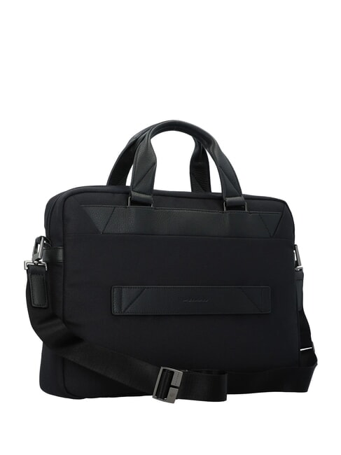 TRAKAI Servietă din piele și material pentru laptop de 14". negru - Serviete birou