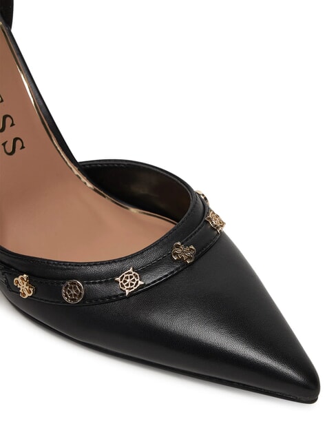 NANAE Pantofi cu toc &icirc;nalt, baretă și ținte BLACK - Pantofi femei