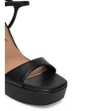 GUESS HENDORA Sandale &icirc;nalte din piele cu platformă BLACK - Pantofi femei - 3
