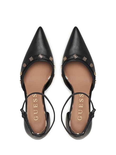 NANAE Pantofi cu toc &icirc;nalt, baretă și ținte BLACK - Pantofi femei