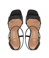 GUESS HENDORA Sandale &icirc;nalte din piele cu platformă BLACK - Pantofi femei - 4