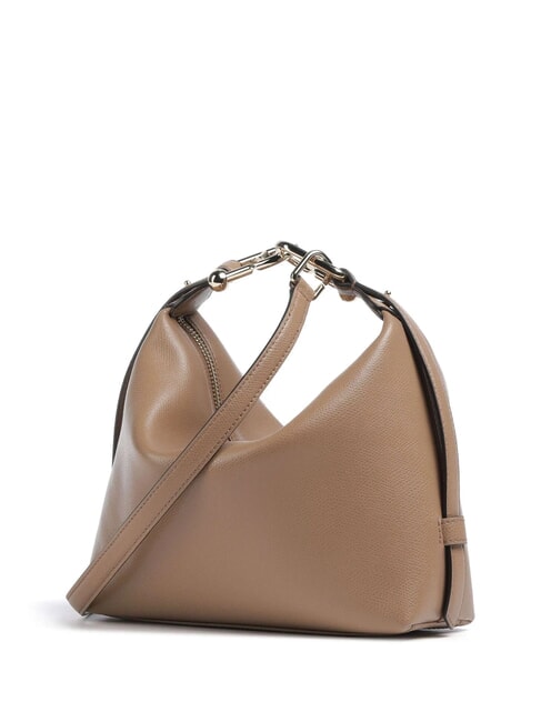 TONIE Geantă mică din piele cu curea de umăr caramel - Genți femei