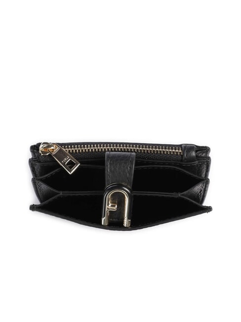 IDEA Portcard din piele cu portofel pentru monede negru - Portofele femei