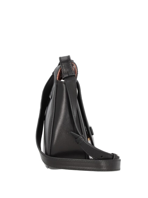 LUCIA Geantă de umăr din piele Negru de aur - Genți femei