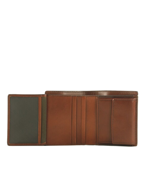 GIACOMO Portofel din piele cu portofel pentru monede Maro / Ruteniu - Portofele bărbați