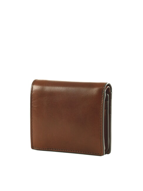 GIACOMO Portofel din piele cu portofel pentru monede Maro / Ruteniu - Portofele bărbați