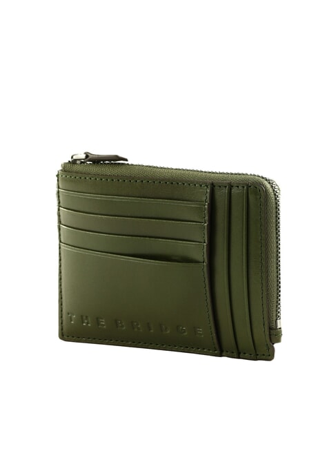 GIACOMO Portcard din piele cu portofel pentru monede cimbru/ruteniu &icirc;nchis - Portofele bărbați