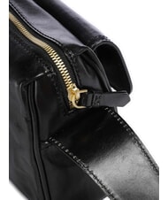 THE BRIDGE FLORA Geanta de umar din piele cu buzunar Negru de aur - Genți femei - 3