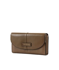 THE BRIDGE ELISABETTA Portofel mare din piele cu clapă stridie abb. aur - Portofele femei - 3